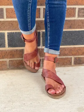 The Steffy Sandal - Rust