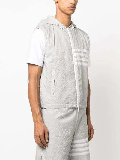 THOM BROWNE  |Pullovers Stripes Nylon Street Style Plain Logo Designers