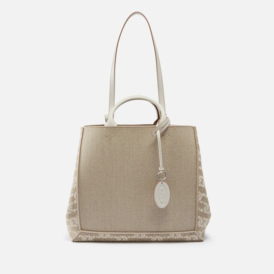 Tod's Large Canvas and Jacquard Tote Bag | Coggles