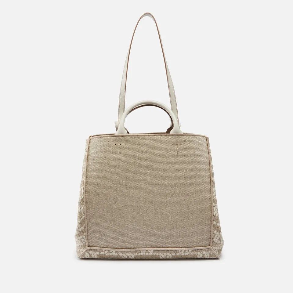 Tod's Large Canvas and Jacquard Tote Bag | Coggles