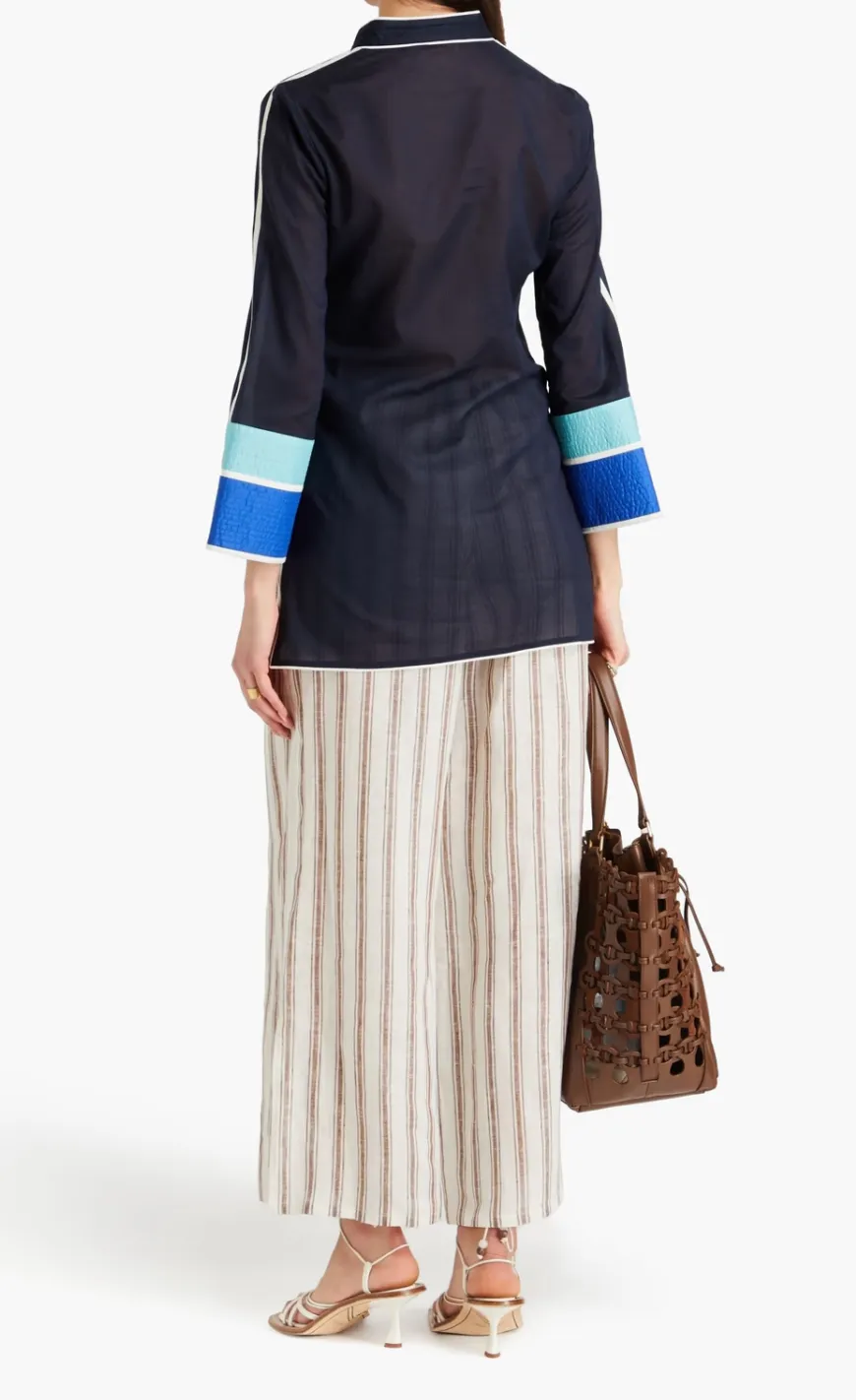 Tory Burch  |Casual Style Cropped Plain Cotton Office Style Elegant Style