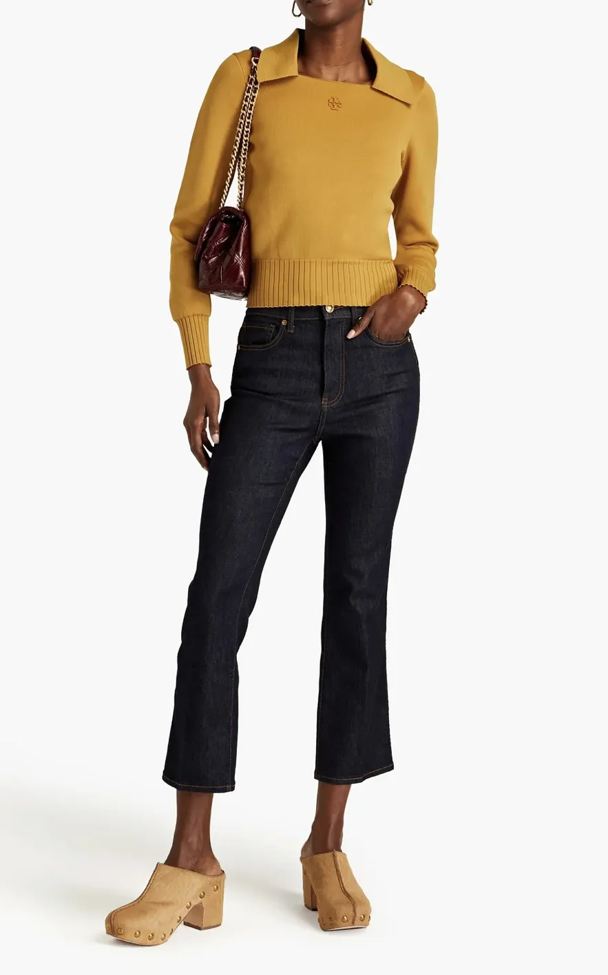 Tory Burch  |Casual Style Nylon Long Sleeves Office Style Elegant Style