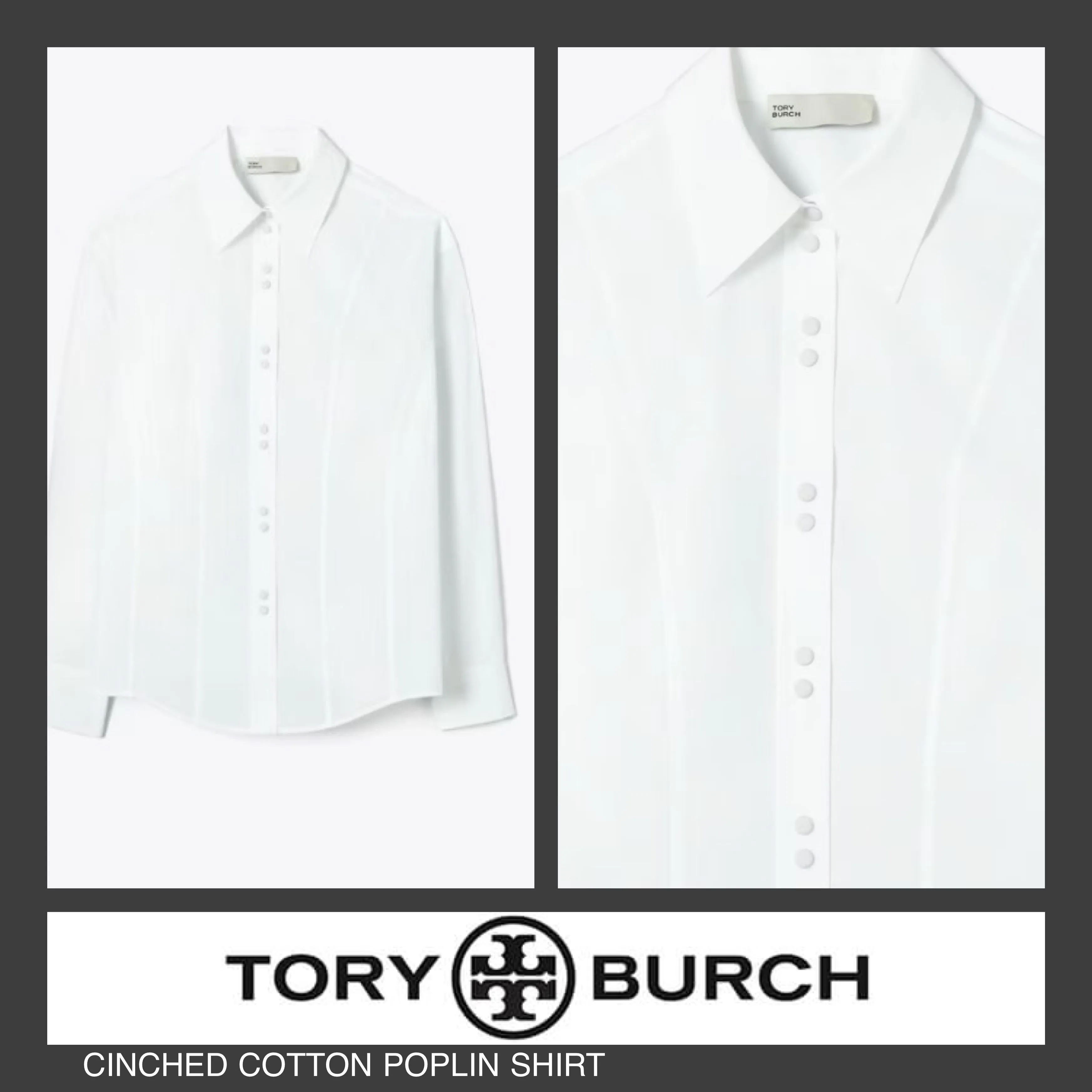 Tory Burch  |Casual Style Plain Cotton Formal Style  Shirts & Blouses