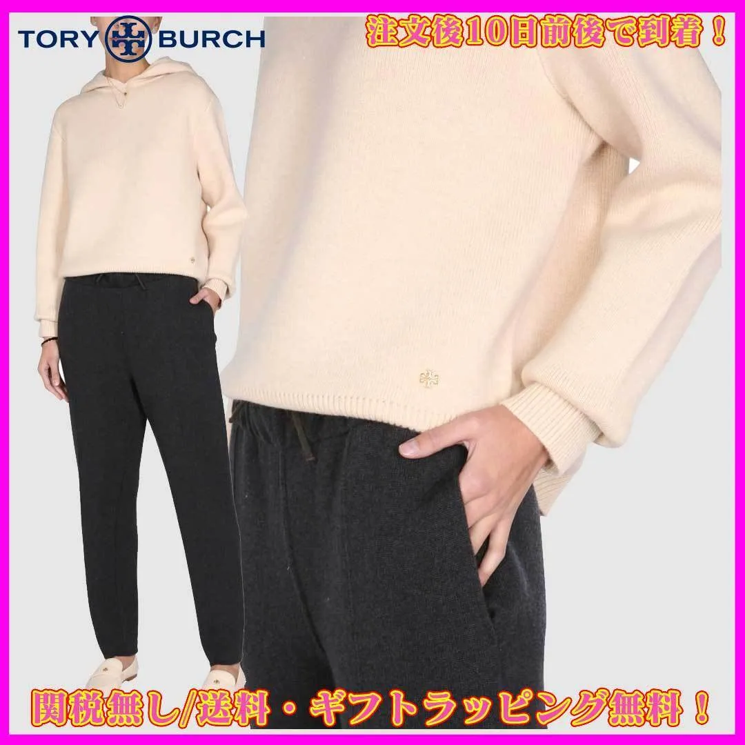 Tory Burch  |Casual Style Wool Long Sleeves Plain Elegant Style