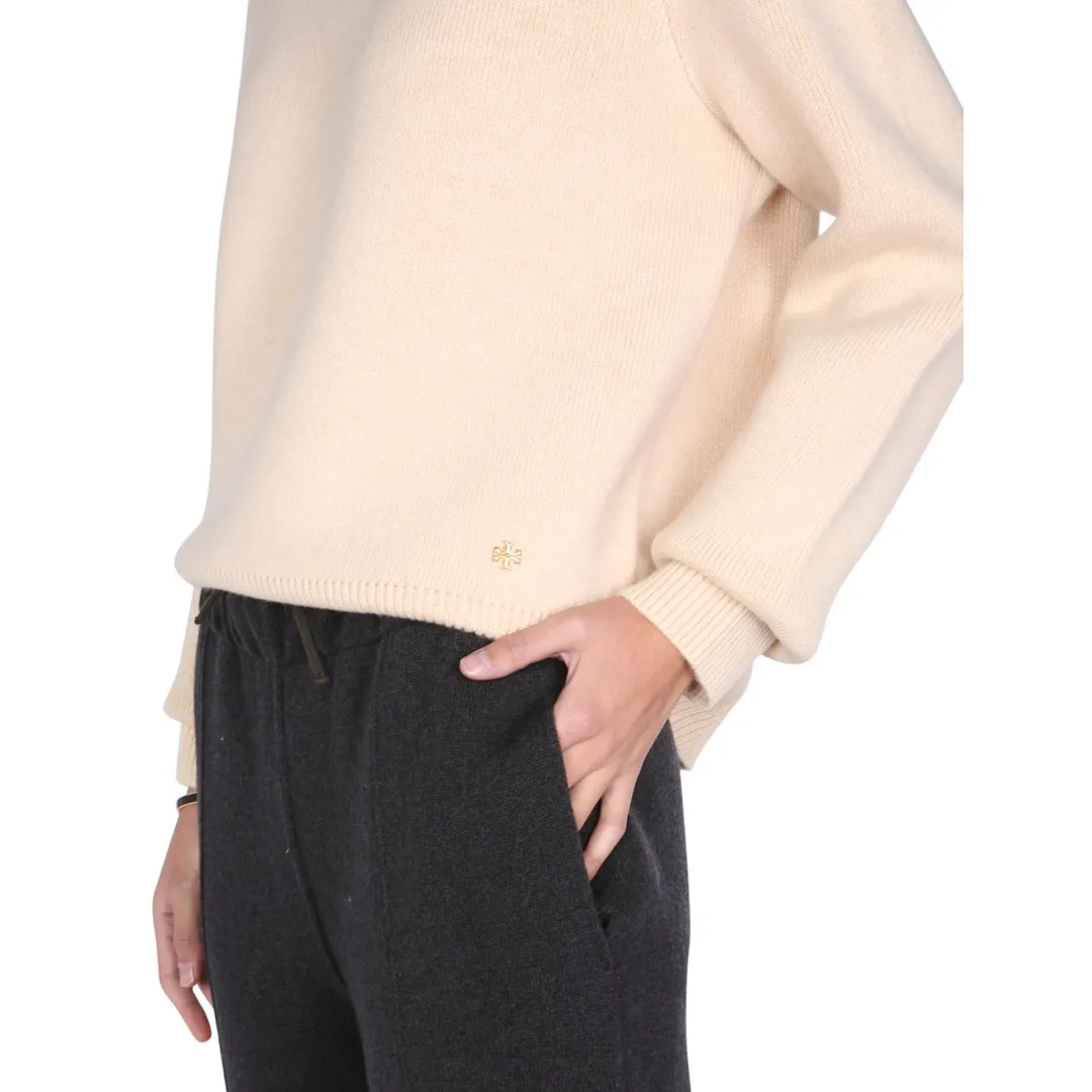 Tory Burch  |Casual Style Wool Long Sleeves Plain Elegant Style