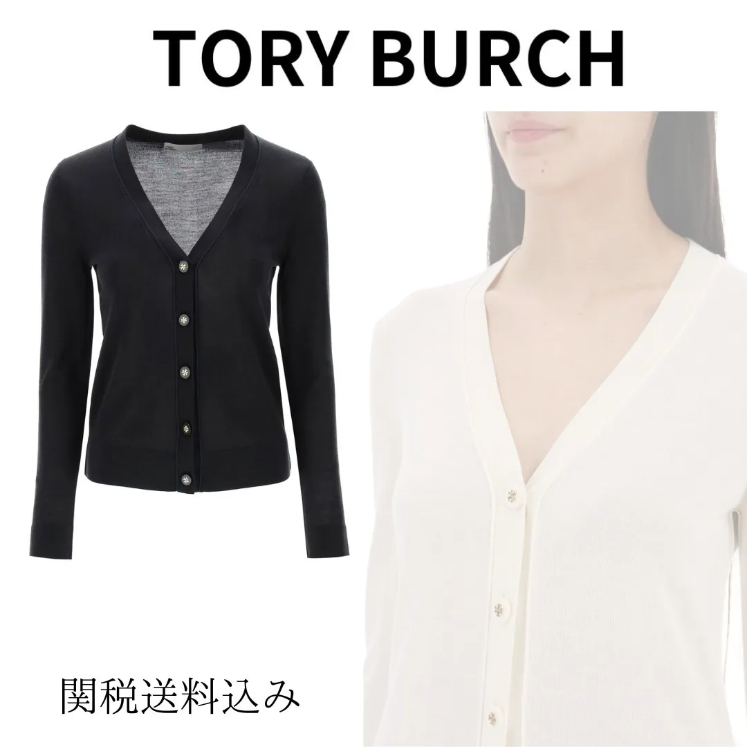 Tory Burch  |Casual Style Wool Long Sleeves Plain Party Style