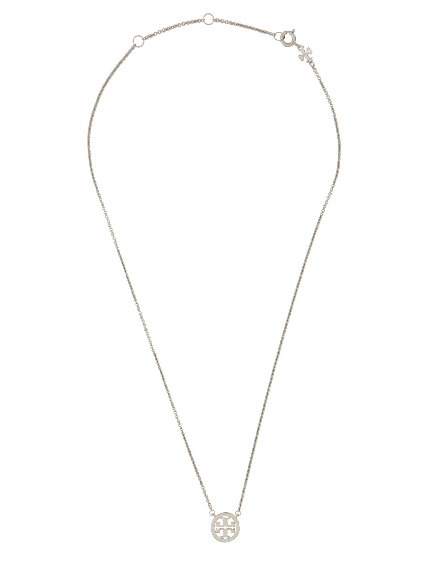 TORY BURCH    CRYSTAL LOGO NECKLACE