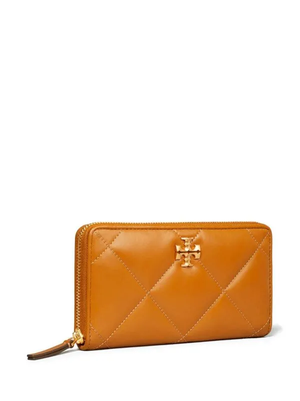 Tory Burch `Kira Diamond Quilt` Zip Continental Wallet