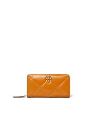 Tory Burch `Kira Diamond Quilt` Zip Continental Wallet