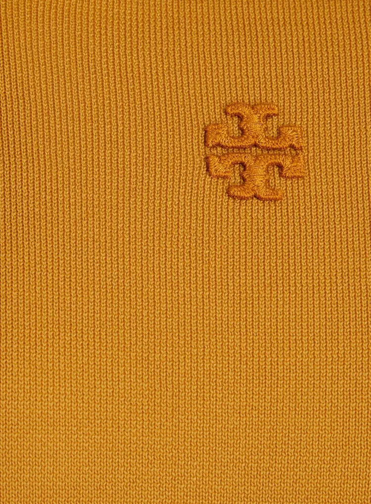 Tory Burch  |Plain Office Style Logo V-neck & Crew neck