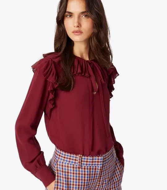 Tory Burch  |Silk Plain Office Style Shirts & Blouses