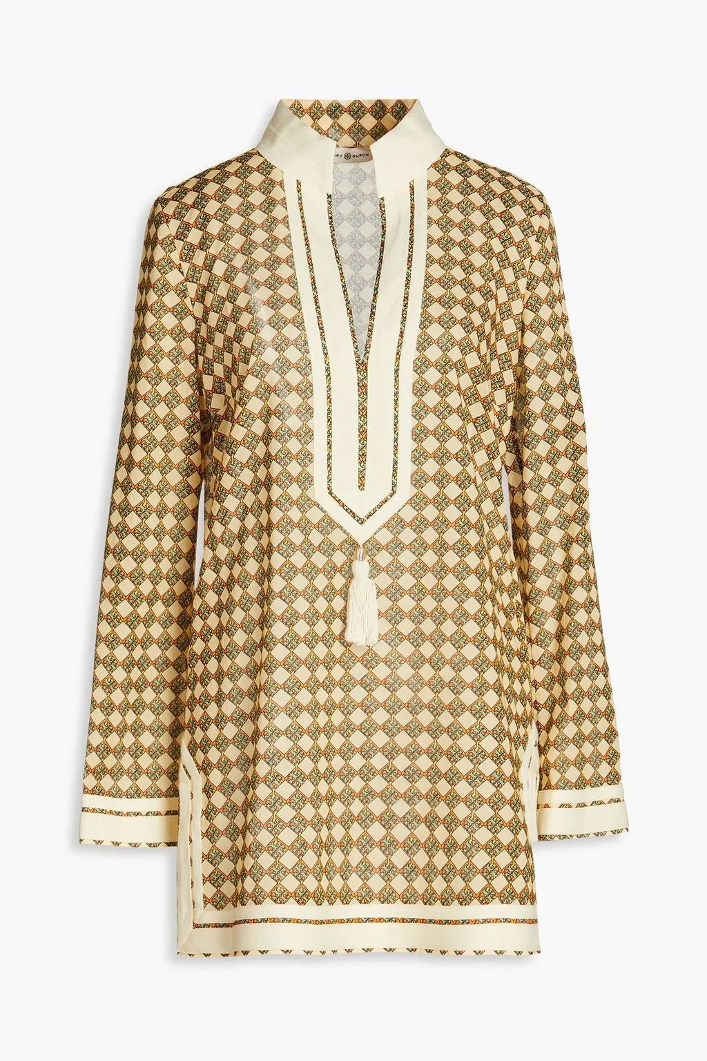 Tory Burch  |Tassel Long Sleeves Cotton Tunics