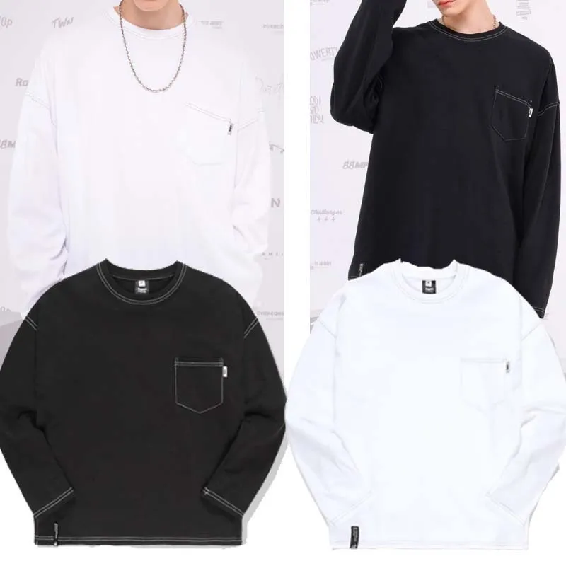 TWN  |Unisex Street Style U-Neck Long Sleeves Cotton Oversized