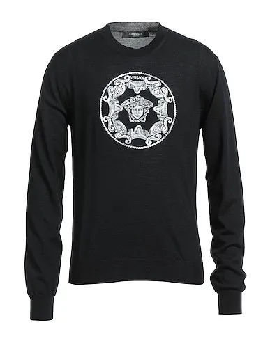 VERSACE  |Unisex Wool Street Style U-Neck Long Sleeves Plain