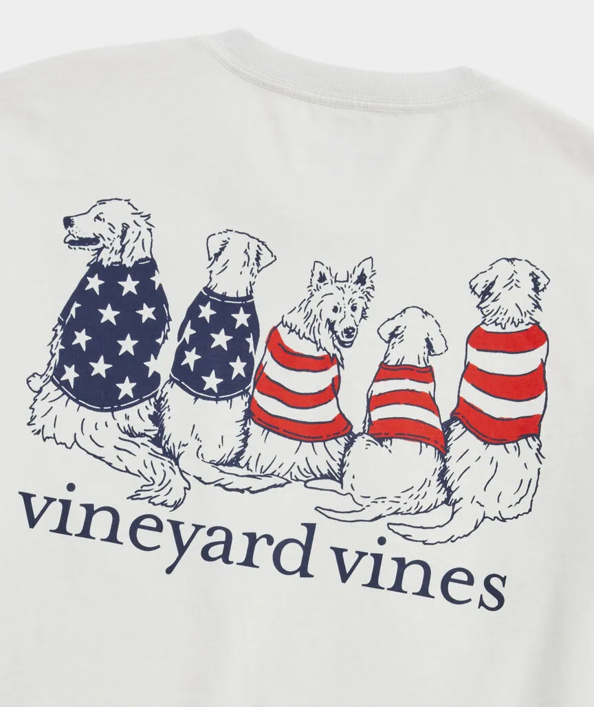 Vineyard Vines Mens Americana Dogs Short Sleeve T-Shirt