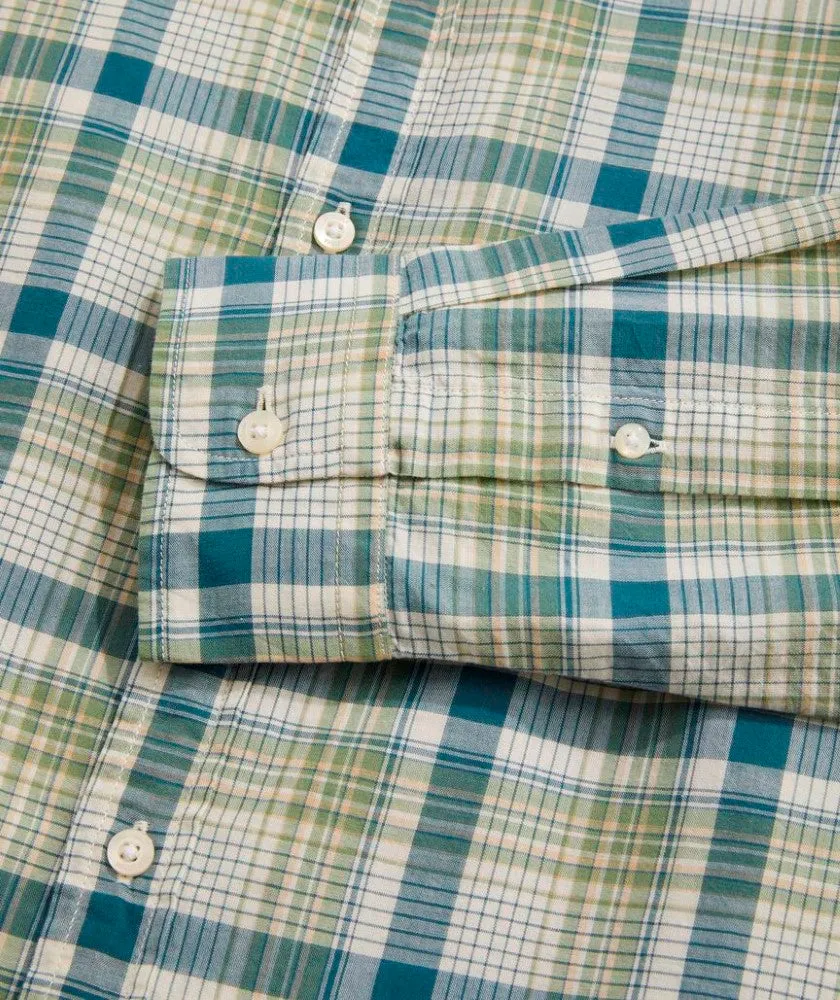 Vineyard Vines Mens Cotton Madras Plaid Long Sleeve Button Down Shirt