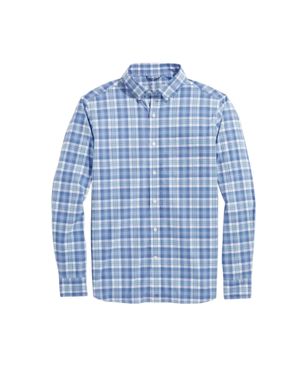 Vineyard Vines Mens On-The-Go Brrr Long Sleeve Plaid Shirt