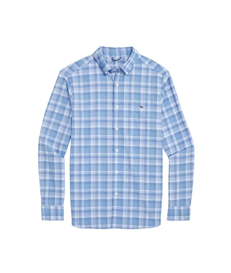 Vineyard Vines Mens On-The-Go Plaid Long Sleeve Button Down Shirt