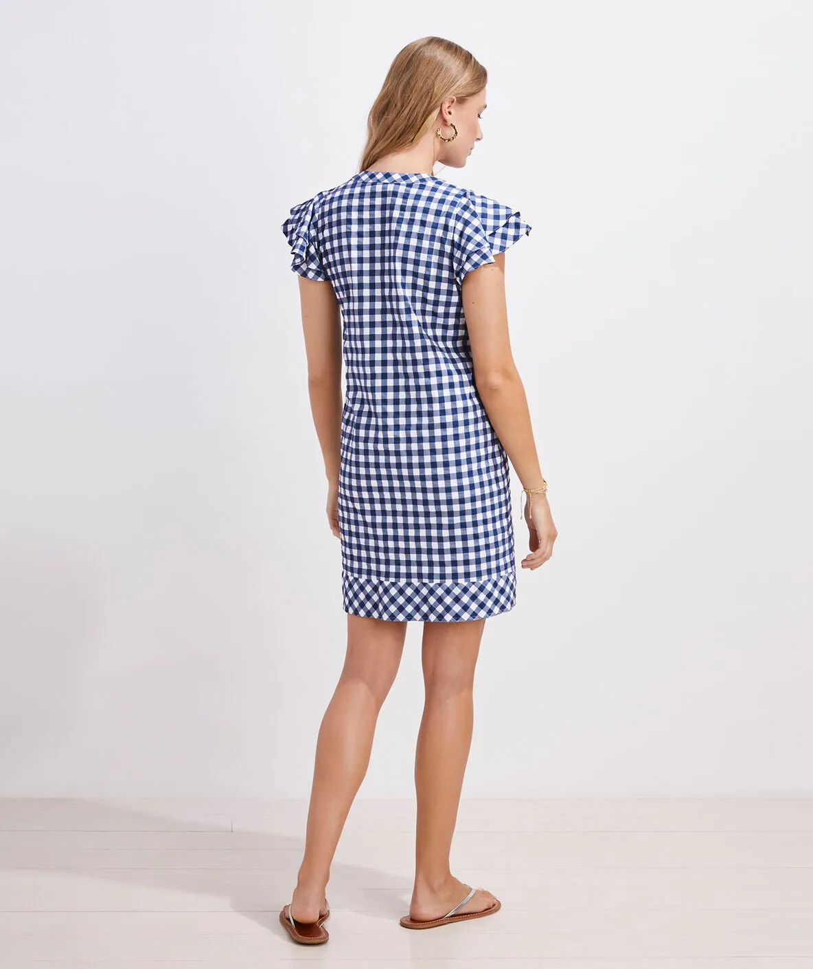 Vineyard Vines Womens Harbor Gingham Tunic Dress