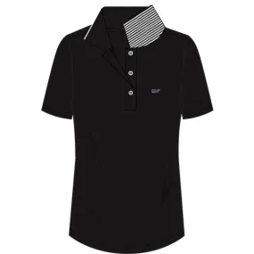 Vineyard Vines Women's Short Sleeve Pique Polo 2K1066 Jet Black