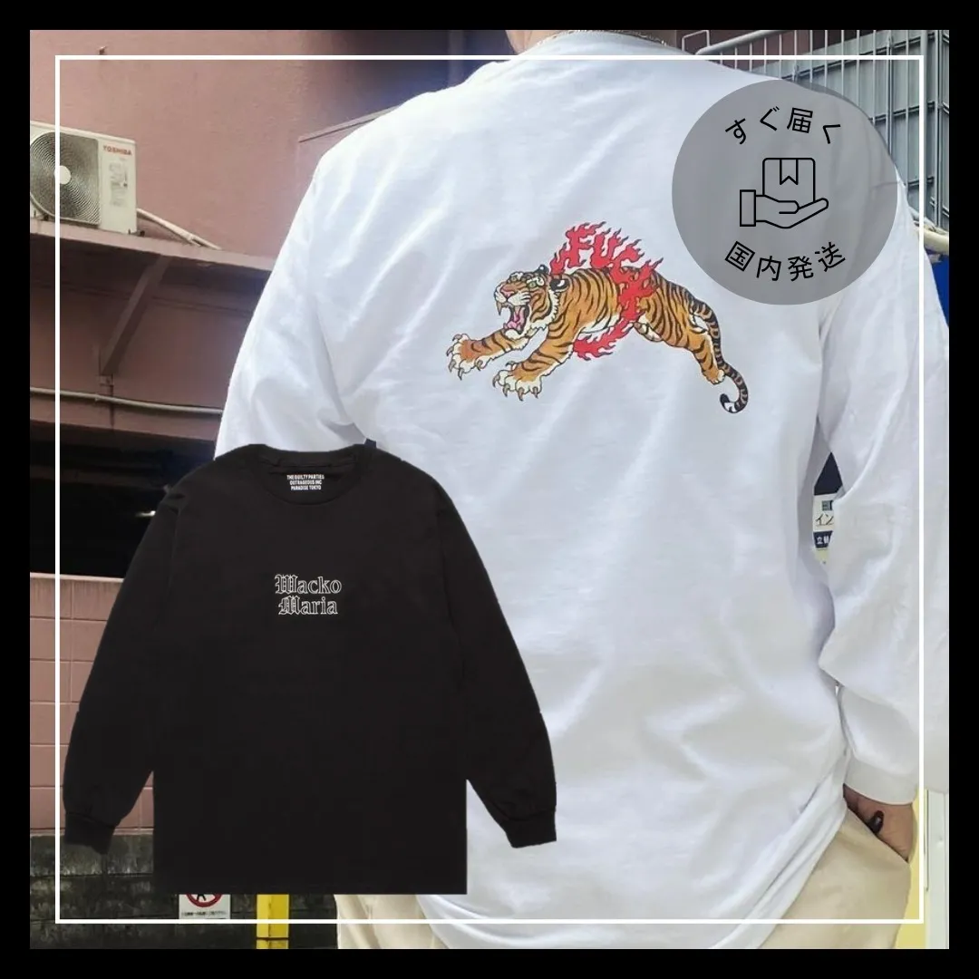 WACKO MARIA  |Crew Neck Unisex Street Style Collaboration Long Sleeves