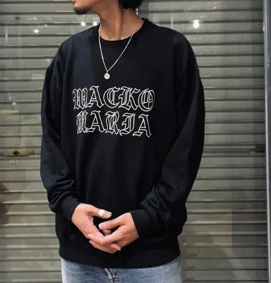 WACKO MARIA  |Pullovers Unisex Street Style Long Sleeves Cotton Logo