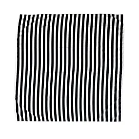 White and Black Striped Headscarf