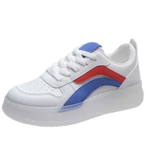 White blue color stripe shoe sneaker