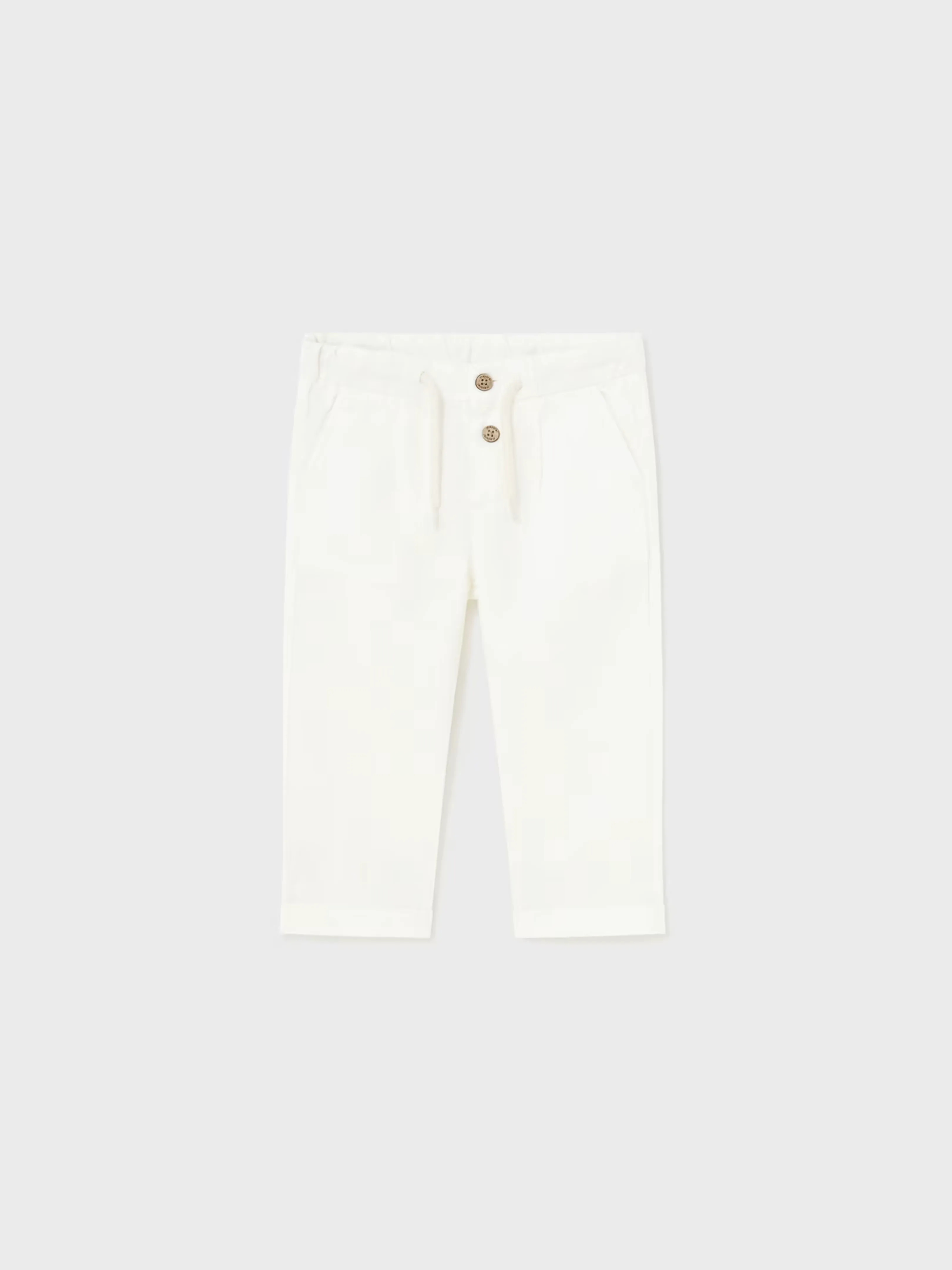 White Linen Relaxed Pants