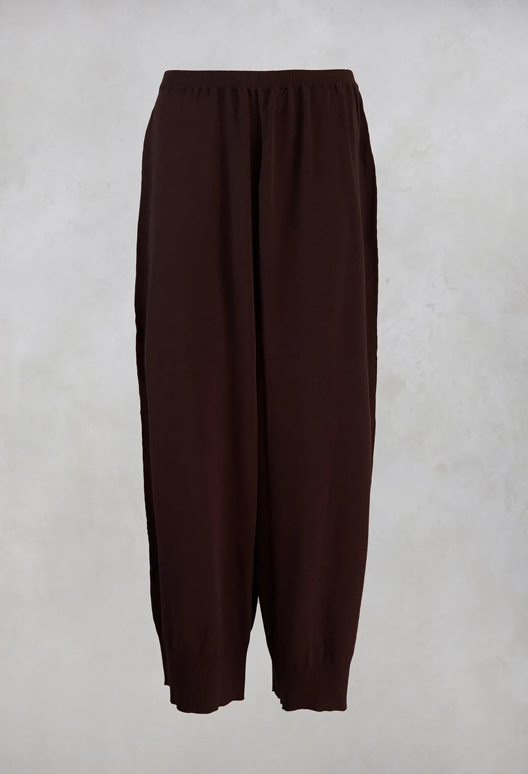 Wide Leg Trousers in Dark Brown