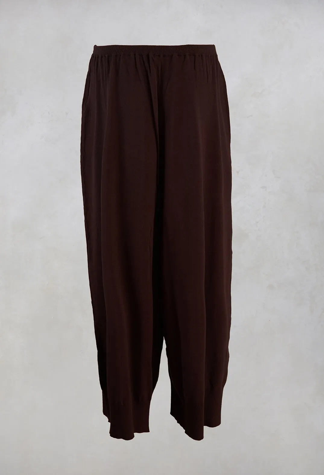 Wide Leg Trousers in Dark Brown