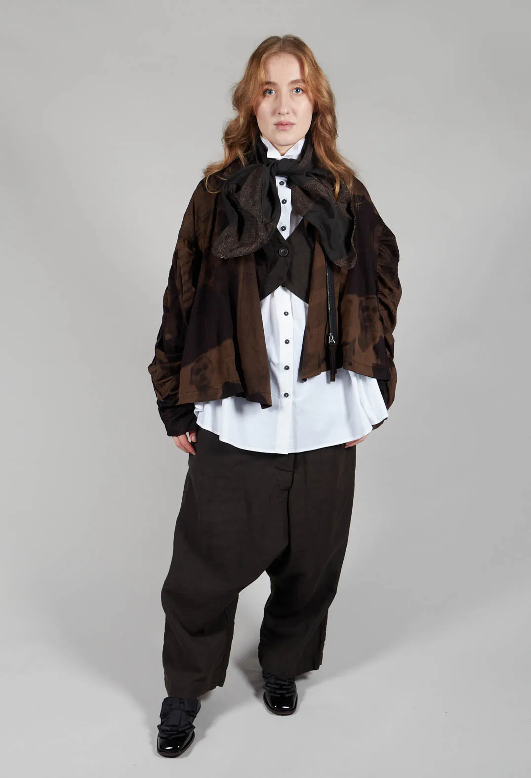 Wide Leg Trousers in Espresso Cloud