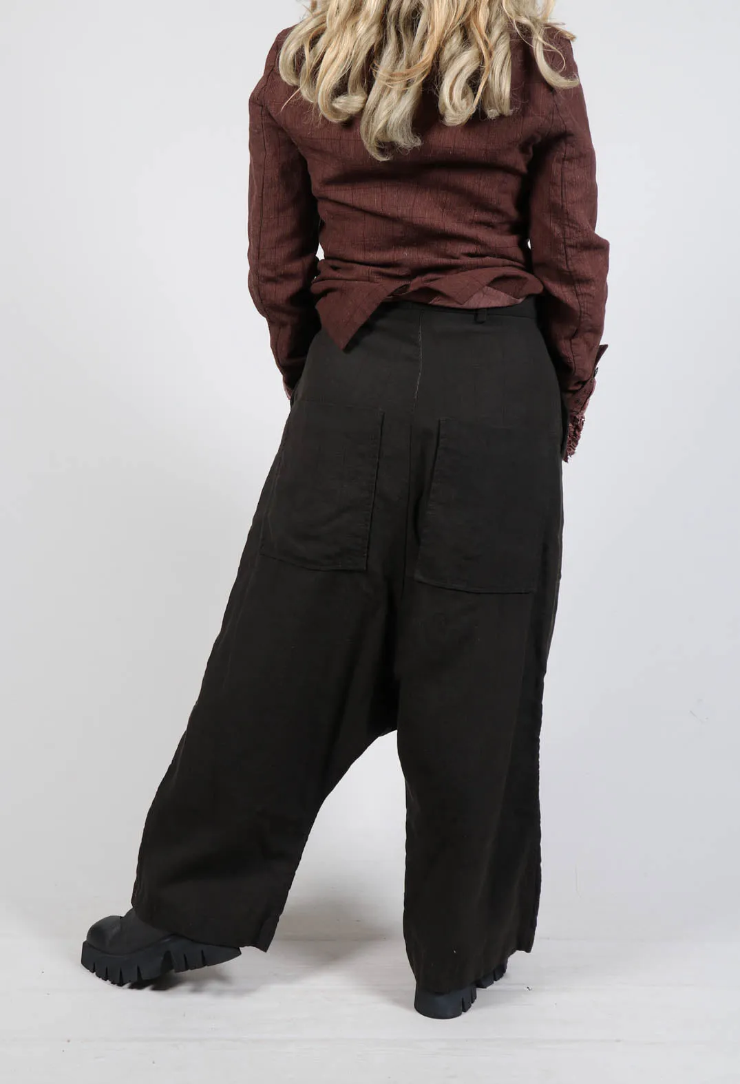 Wide Leg Trousers in Espresso Cloud