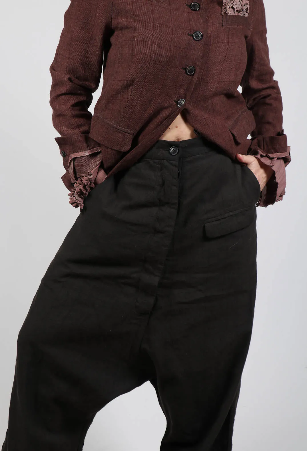 Wide Leg Trousers in Espresso Cloud