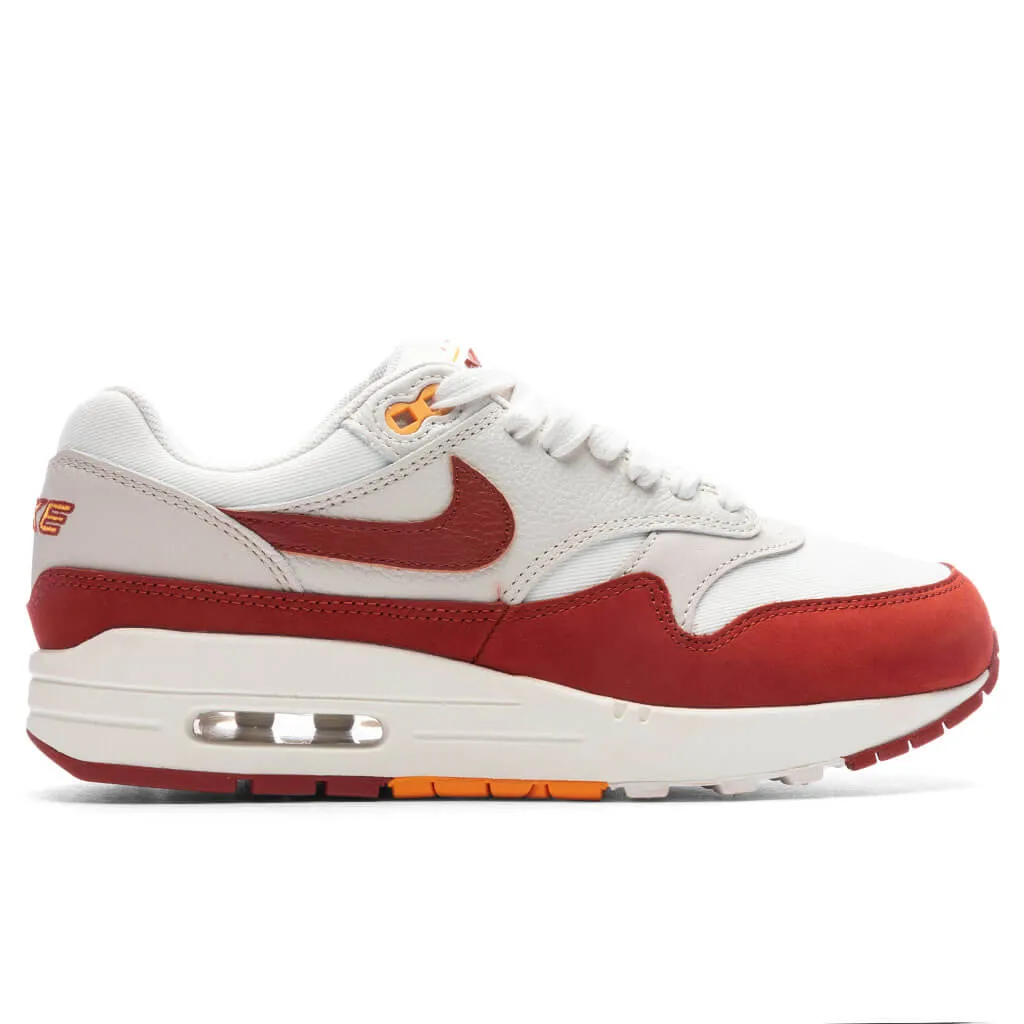 Women's Nike Air Max 1 LX - Sail/Rugged Orange/Light Orewood Brown