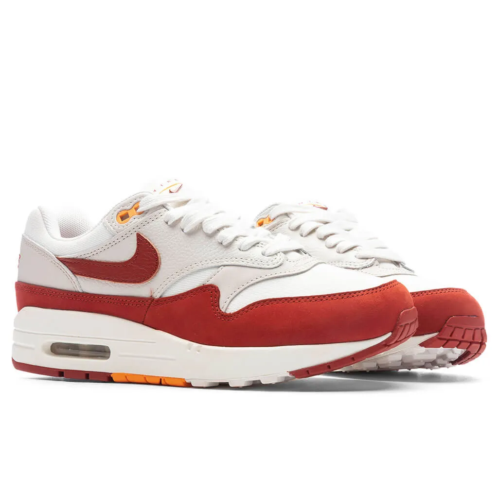 Women's Nike Air Max 1 LX - Sail/Rugged Orange/Light Orewood Brown