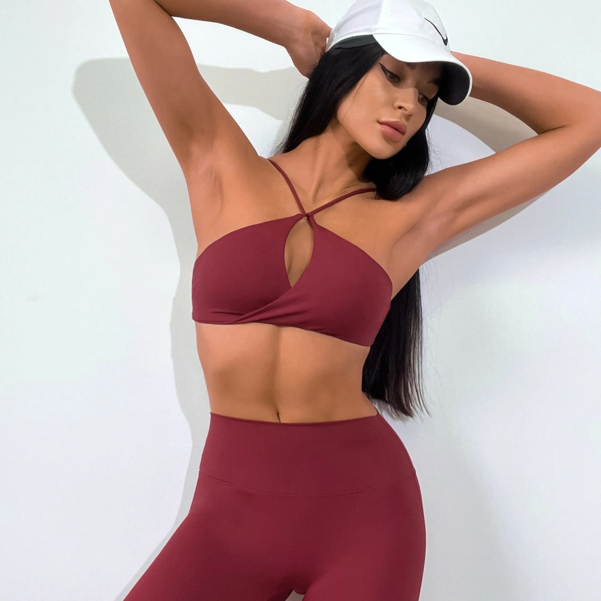 Women's Sexy Sports Bra Leggings Two Piece Sportswear Yoga Outfit