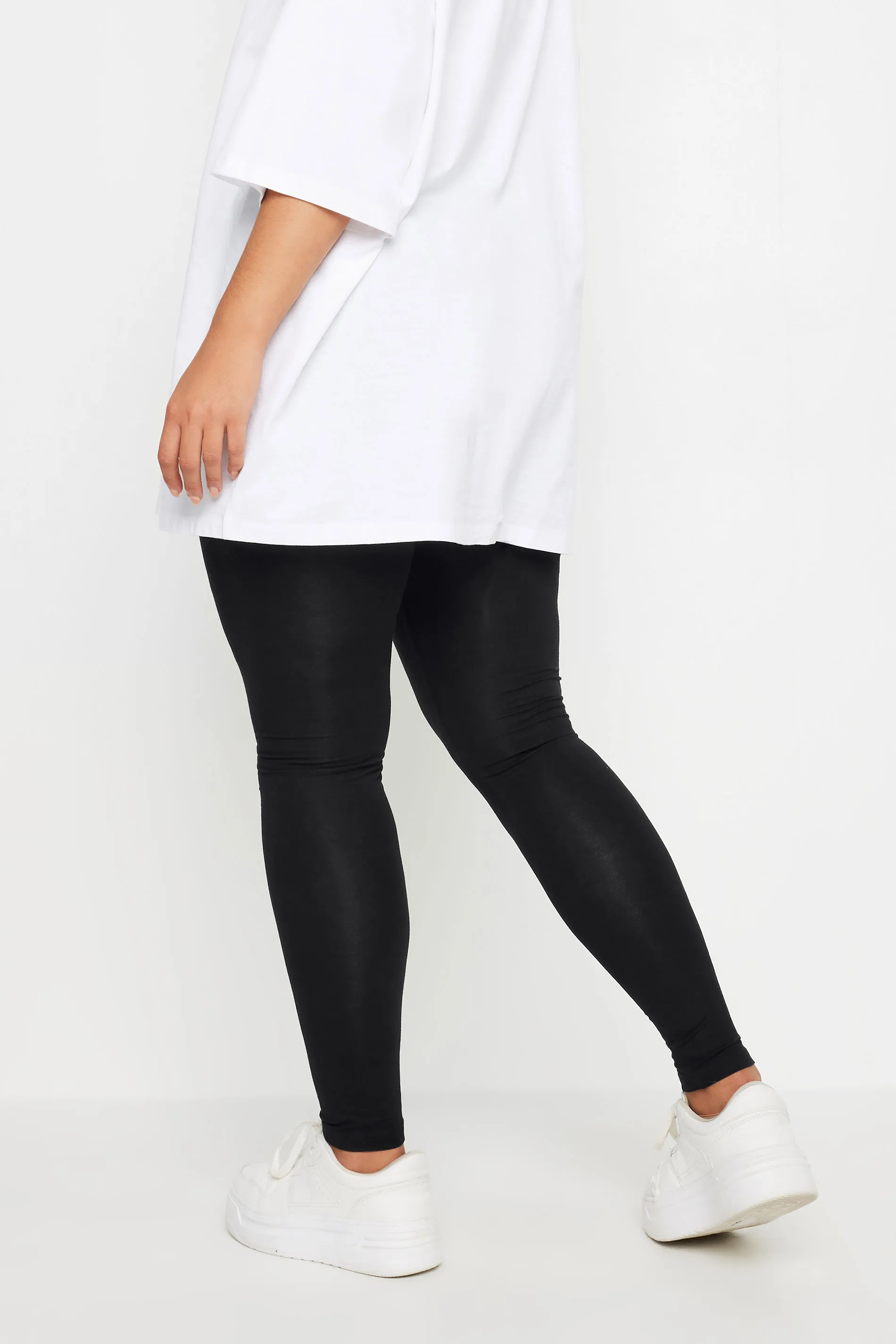 YOURS 2 PACK Curve Black Soft Touch Viscose Stretch Leggings